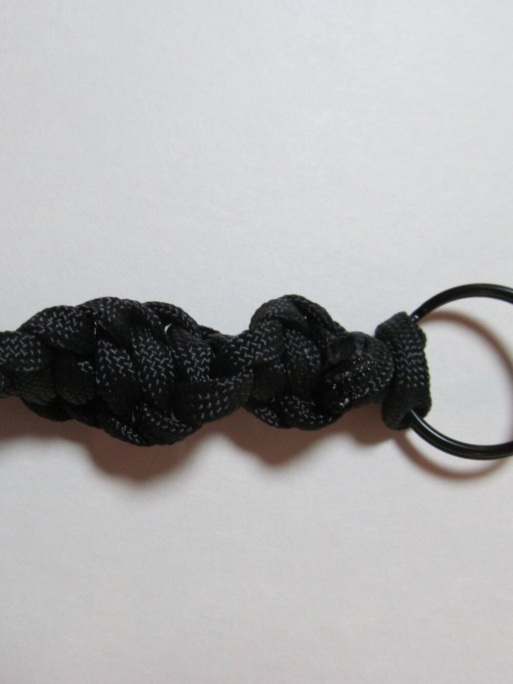 Twisted Black Paracord Keychain #24812026